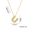 Titanium Steel Copper 18K Gold Plated Casual Simple Style Inlay Letter Zircon Pendant Necklace