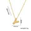 Titanium Steel Copper 18K Gold Plated Casual Simple Style Inlay Letter Zircon Pendant Necklace