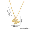 Titanium Steel Copper 18K Gold Plated Casual Simple Style Inlay Letter Zircon Pendant Necklace