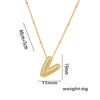 Titanium Steel Copper 18K Gold Plated Casual Simple Style Inlay Letter Zircon Pendant Necklace