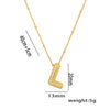 Titanium Steel Copper 18K Gold Plated Casual Simple Style Inlay Letter Zircon Pendant Necklace