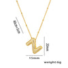 Titanium Steel Copper 18K Gold Plated Casual Simple Style Inlay Letter Zircon Pendant Necklace