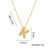 Titanium Steel Copper 18K Gold Plated Casual Simple Style Inlay Letter Zircon Pendant Necklace