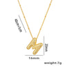 Titanium Steel Copper 18K Gold Plated Casual Simple Style Inlay Letter Zircon Pendant Necklace