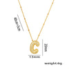 Titanium Steel Copper 18K Gold Plated Casual Simple Style Inlay Letter Zircon Pendant Necklace