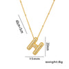 Titanium Steel Copper 18K Gold Plated Casual Simple Style Inlay Letter Zircon Pendant Necklace