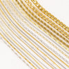 Titanium Steel Copper Cuban Link Chain Curb Chain Cable Chain Box Chain 45-50cm Necklace Chain