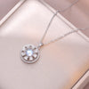 Titanium Steel Copper Elegant Flower Jewelry Set