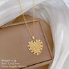 Titanium Steel Copper Geometric Microinlaid Diamond Necklace Unisex