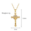 Titanium Steel Copper Geometric Microinlaid Diamond Necklace Unisex