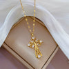 Titanium Steel Copper Geometric Microinlaid Diamond Necklace Unisex