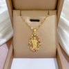 Titanium Steel Copper Geometric Microinlaid Diamond Necklace Unisex
