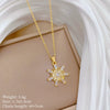 Titanium Steel Copper Geometric Microinlaid Diamond Necklace Unisex