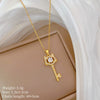 Titanium Steel Copper Microinlaid Real Gold Plating Geometric Style Unisex Necklace