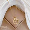 Titanium Steel Copper Microinlaid Real Gold Plating Geometric Style Unisex Necklace