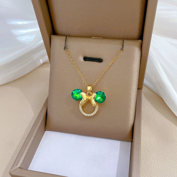 Titanium Steel Copper Microinlaid Real Gold Plating Geometric Style Unisex Necklace