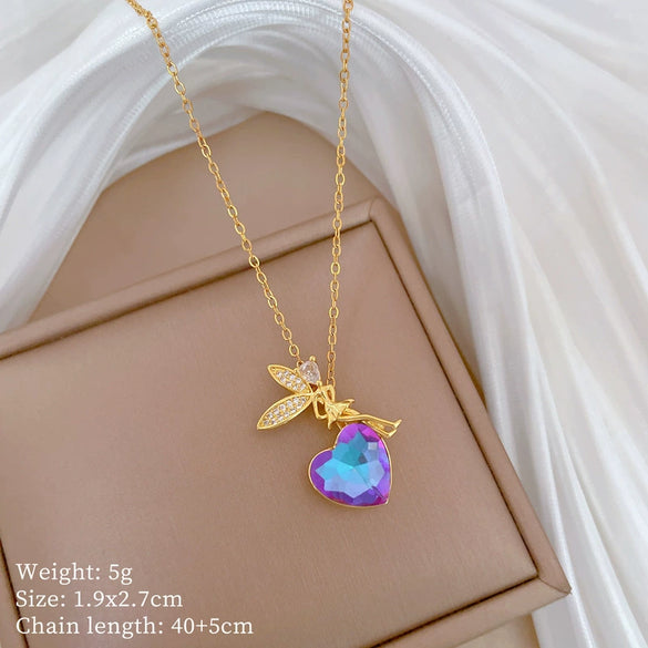 Titanium Steel Copper Microinlaid Real Gold Plating Geometric Style Unisex Necklace