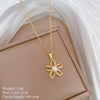 Titanium Steel Copper Microinlaid Real Gold Plating Geometric Style Unisex Necklace