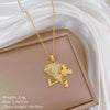 Titanium Steel Copper Microinlaid Real Gold Plating Geometric Style Unisex Necklace