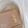 Titanium Steel Copper Microinlaid Real Gold Plating Geometric Style Unisex Necklace
