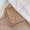 Titanium Steel Copper Microinlaid Real Gold Plating Geometric Style Unisex Necklace