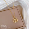 Titanium Steel Copper Microinlaid Real Gold Plating Geometric Style Unisex Necklace