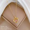 Titanium Steel Copper Microinlaid Real Gold Plating Geometric Style Unisex Necklace