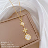 Titanium Steel Copper Microinlaid Real Gold Plating Geometric Style Unisex Necklace