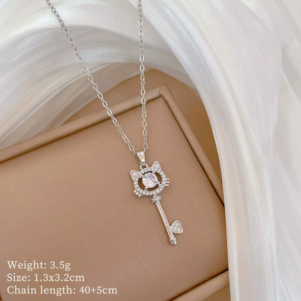 Titanium Steel Copper Microinlaid Real Gold Plating Geometric Style Unisex Necklace