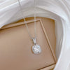 Titanium Steel Copper Microinlaid Real Gold Zircon Necklace With Cartoon Style And Geometric Pattern For Women