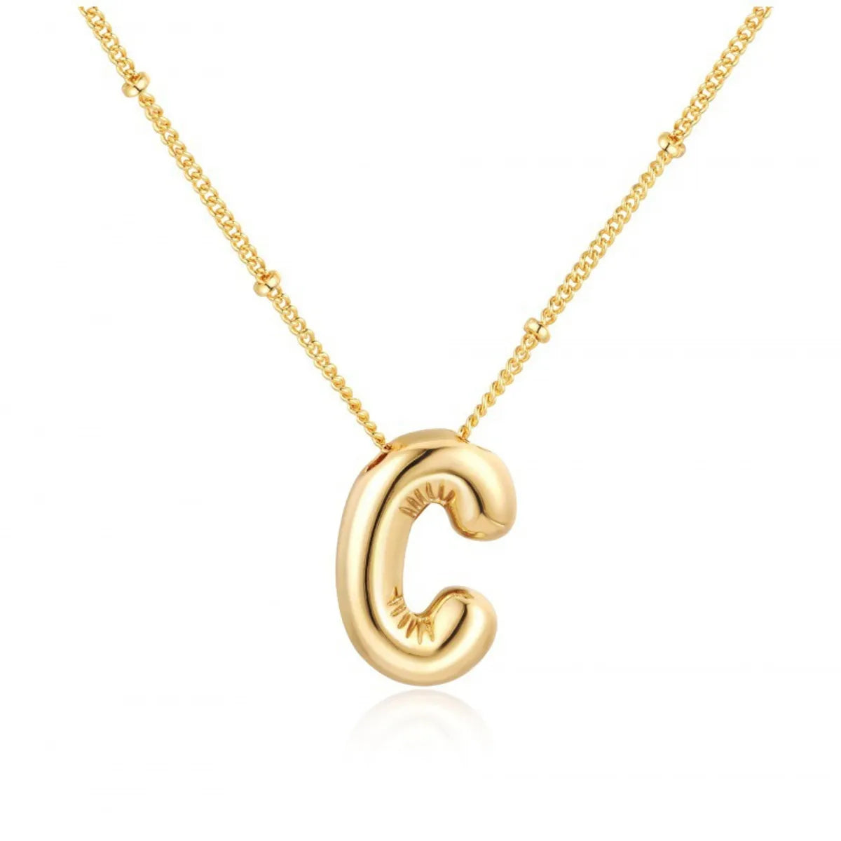 Titanium Steel Copper Plating Letter Pendant Necklace