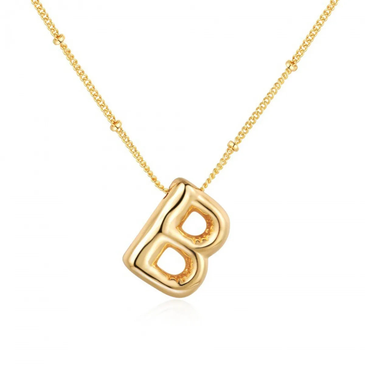 Titanium Steel Copper Plating Letter Pendant Necklace