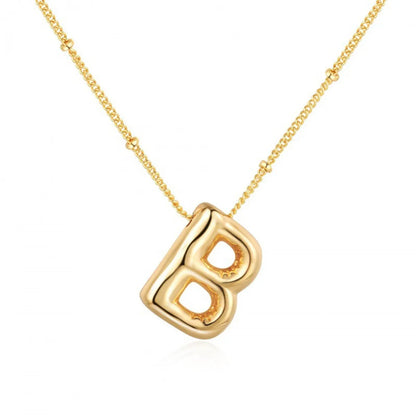 Titanium Steel Copper Plating Letter Pendant Necklace