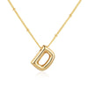 Titanium Steel Copper Plating Letter Pendant Necklace