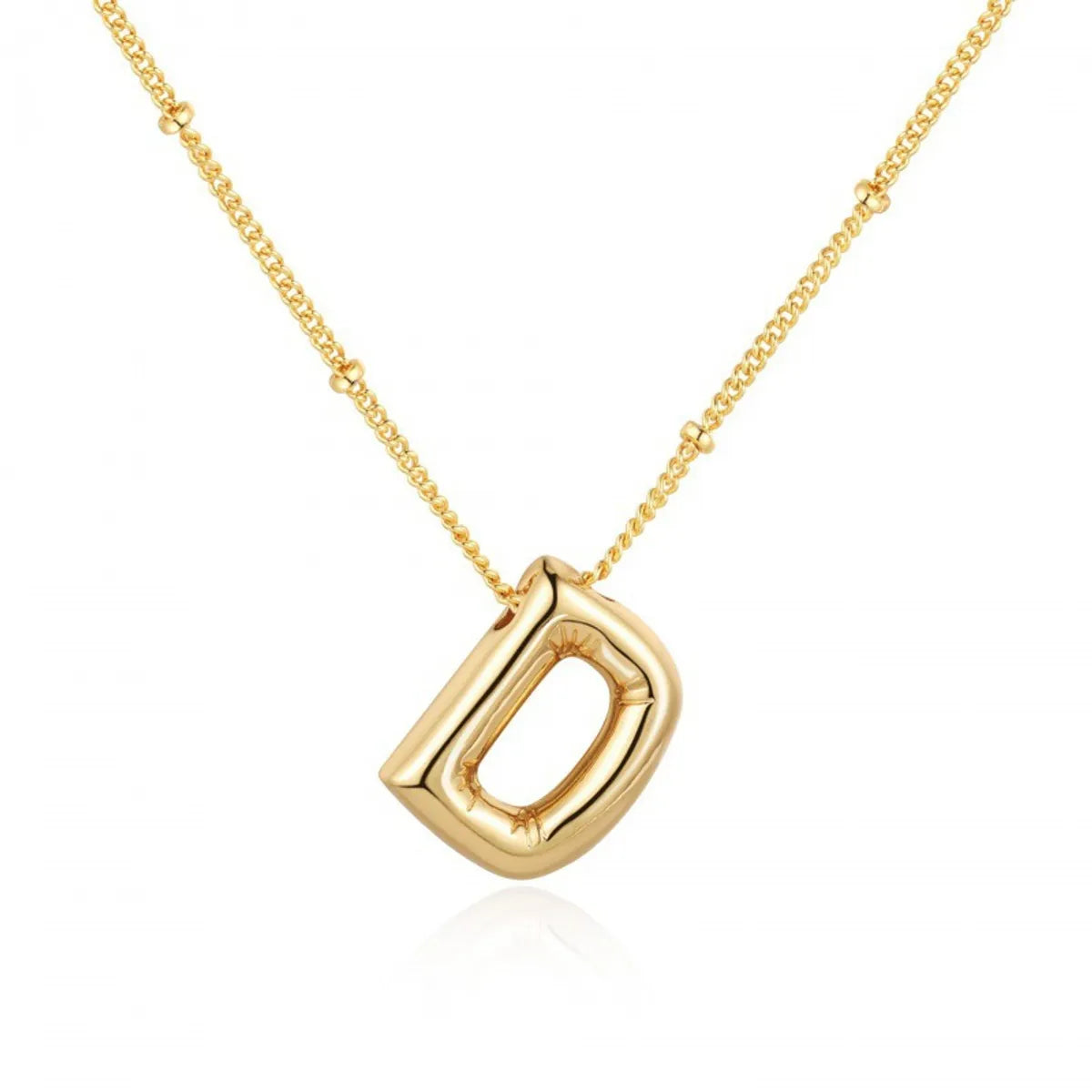 Titanium Steel Copper Plating Letter Pendant Necklace