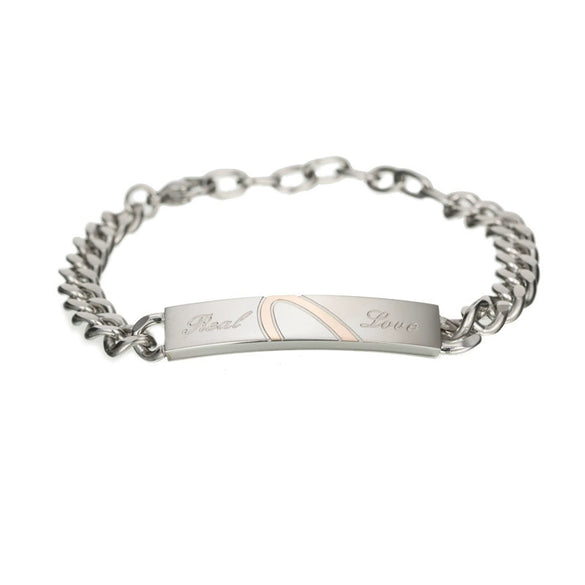 Titanium Steel Couple Bracelet Heart Pattern Corrosionresistant Jewelry