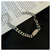 Titanium Steel Couple Bracelet With Electroplating Design For Students