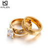 Titanium Steel Couple's Ring With Microinlaid Diamond Hammered Texture And Electroplating