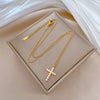 Titanium Steel Cross Geometric Fashion Electroplated Unisex Necklace
