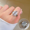Titanium Steel Crown Pattern Minimalist Style Polished Unisex Ring