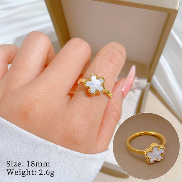 Titanium Steel Crown Pattern Minimalist Style Polished Unisex Ring