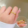 Titanium Steel Crown Pattern Minimalist Style Polished Unisex Ring