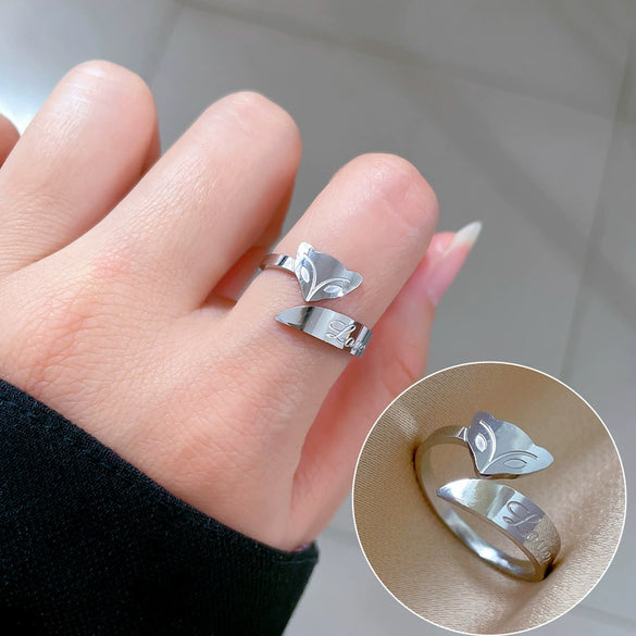 Titanium Steel Crown Pattern Unisex Simple Polishing Disco Ring