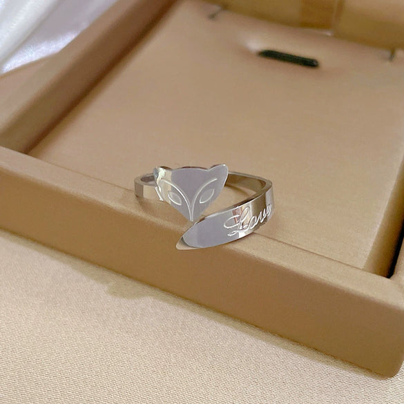Titanium Steel Crown Pattern Unisex Simple Polishing Disco Ring