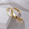Titanium Steel Cshaped Open Bracelet Vacuum Plating Jewelry