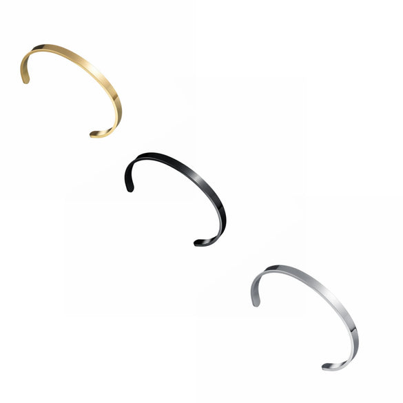 Titanium Steel Cshaped Open Bracelet Vacuum Plating Jewelry
