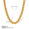 316L Stainless Steel Cuban Chain Bracelet And Necklace For Unisex Trendy And Simple Design With Electroplating