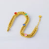 Titanium Steel Cuban Chain Necklace With Geometric Pattern Electroplated For Women