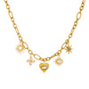 Titanium Steel Devil's Eye Love Water Drops Bell Pattern Jewelry Set For Women