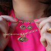 Titanium Steel Devil's Eye Necklace Electroplated Ochain Colorful Style
